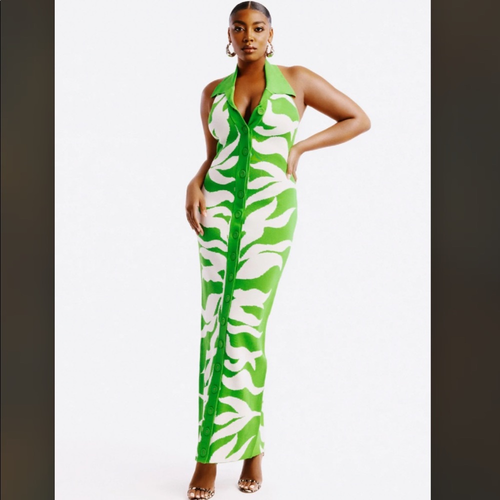 NWT Hanifa Soraya II Maxi Dress - Knit Green - Size M